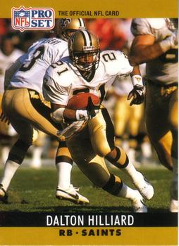 #213 Dalton Hilliard - New Orleans Saints - 1990 Pro Set Football