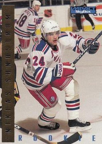 #213 Niklas Sundstrom - New York Rangers - 1995-96 SkyBox Impact Hockey
