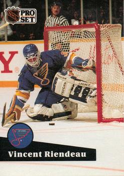#213 Vincent Riendeau - 1991-92 Pro Set Hockey