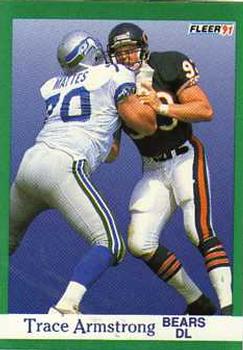 #213 Trace Armstrong - Chicago Bears - 1991 Fleer Football