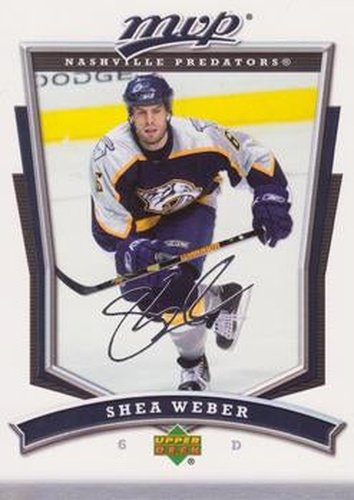 #213 Shea Weber - Nashville Predators - 2007-08 Upper Deck MVP Hockey