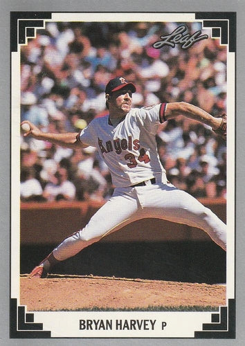 #213 Bryan Harvey - California Angels - 1991 Leaf Baseball