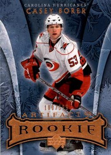 #213 Casey Borer - Carolina Hurricanes - 2007-08 Upper Deck Artifacts Hockey