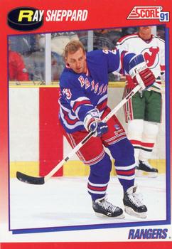 #213 Ray Sheppard - New York Rangers - 1991-92 Score Canadian Bilingual Hockey