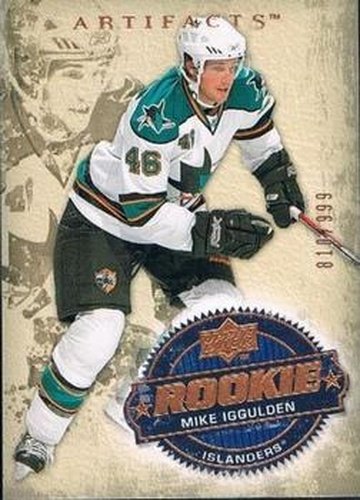 #213 Mike Iggulden - New York Islanders - 2008-09 Upper Deck Artifacts Hockey