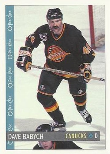 #213 Dave Babych - Vancouver Canucks - 1992-93 O-Pee-Chee Hockey