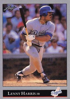 #213 Lenny Harris - Los Angeles Dodgers - 1992 Leaf Baseball