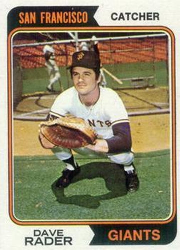 #213 Dave Rader - San Francisco Giants - 1974 Topps Baseball