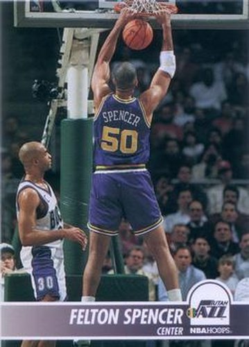 #213 Felton Spencer - Utah Jazz - 1994-95 Hoops Basketball