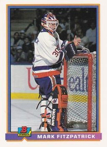#213 Mark Fitzpatrick - New York Islanders - 1991-92 Bowman Hockey