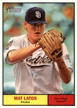 #213 Mat Latos - San Diego Padres - 2010 Topps Heritage Baseball