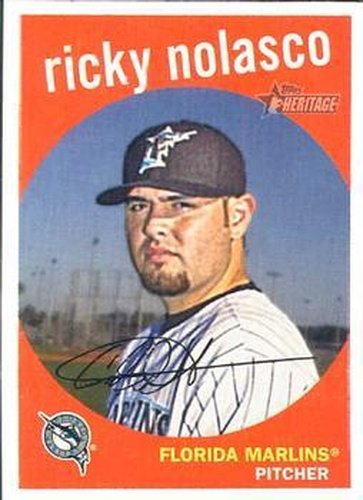 #213 Ricky Nolasco - Florida Marlins - 2008 Topps Heritage Baseball