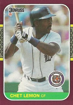 #213 Chet Lemon - Detroit Tigers - 1987 Donruss Opening Day Baseball