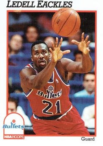 #213 Ledell Eackles - Washington Bullets - 1991-92 Hoops Basketball