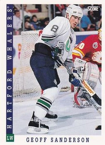 #213 Geoff Sanderson - Hartford Whalers - 1993-94 Score Canadian Hockey