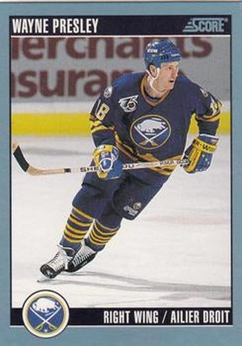 #213 Wayne Presley - Buffalo Sabres - 1992-93 Score Canadian Hockey