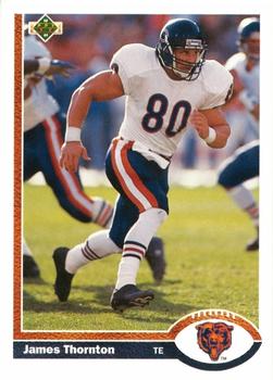 #213 James Thornton - Chicago Bears - 1991 Upper Deck Football