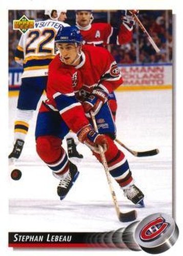 #213 Stephan Lebeau - Montreal Canadiens - 1992-93 Upper Deck Hockey