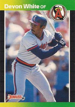 #213 Devon White - California Angels - 1989 Donruss Baseball