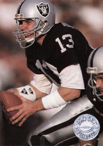 #213 Jay Schroeder - Los Angeles Raiders - 1991 Pro Set Platinum Football
