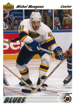 #213 Michel Mongeau - St. Louis Blues - 1991-92 Upper Deck Hockey