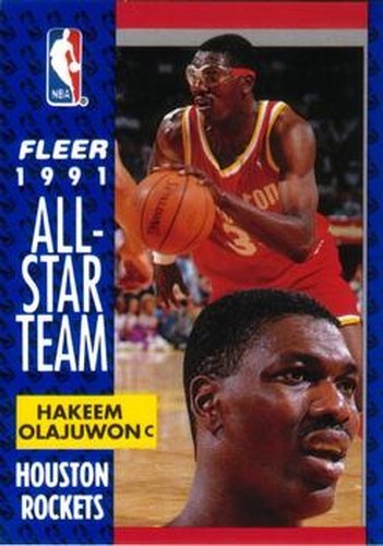 #214 Hakeem Olajuwon - Houston Rockets - 1991-92 Fleer Basketball