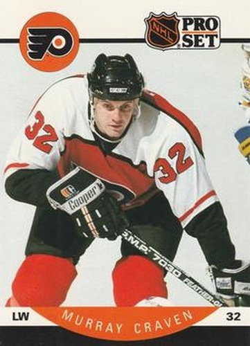 #214 Murray Craven - Philadelphia Flyers - 1990-91 Pro Set Hockey