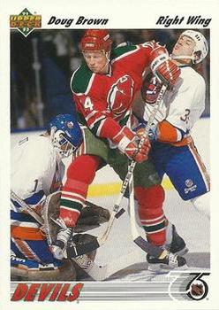 #214 Doug Brown - New Jersey Devils - 1991-92 Upper Deck Hockey
