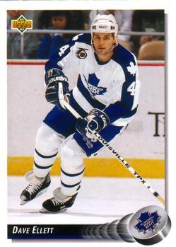 #214 Dave Ellett - Toronto Maple Leafs - 1992-93 Upper Deck Hockey