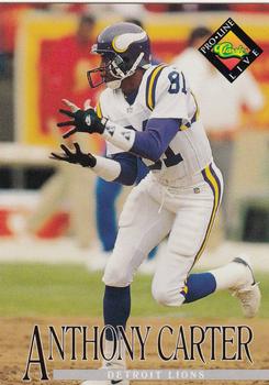#214 Anthony Carter - Detroit Lions - 1994 Pro Line Live Football