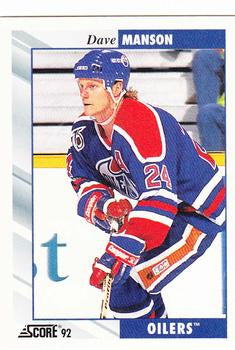 #214 Dave Manson - Edmonton Oilers - 1992-93 Score USA Hockey