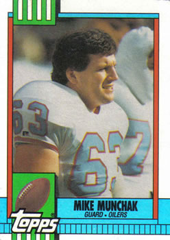 #214 Mike Munchak - Houston Oilers - 1990 Topps Football