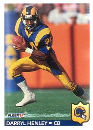#214 Darryl Henley - Los Angeles Rams - 1992 Fleer Football