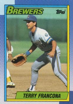 #214 Terry Francona - Milwaukee Brewers - 1990 Topps Baseball