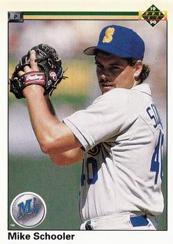 #214 Mike Schooler - Seattle Mariners - 1990 Upper Deck Baseball