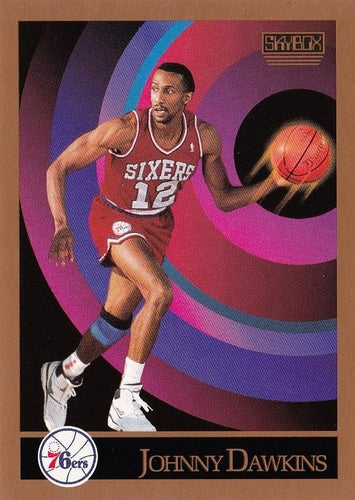 #214 Johnny Dawkins - Philadelphia 76ers - 1990-91 SkyBox Basketball