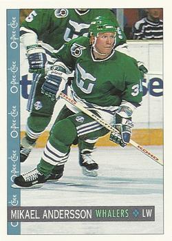 #214 Mikael Andersson - Hartford Whalers - 1992-93 O-Pee-Chee Hockey