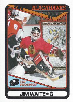#214 Jimmy Waite - Chicago Blackhawks - 1990-91 Topps Hockey