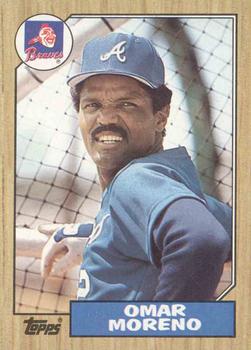 #214 Omar Moreno - Atlanta Braves - 1987 Topps Baseball