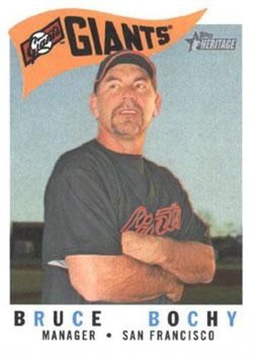 #214 Bruce Bochy - San Francisco Giants - 2009 Topps Heritage Baseball