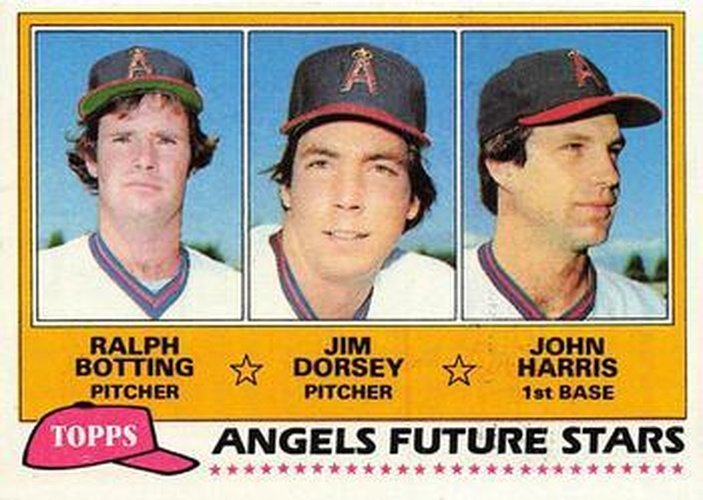 #214 Angels Future Stars Ralph Botting / Jim Dorsey / John Harris - California Angels - 1981 Topps Baseball