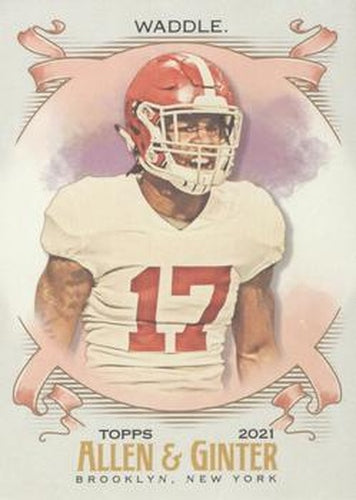 #214 Jaylen Waddle - Alabama Crimson Tide - 2021 Topps Allen & Ginter Baseball