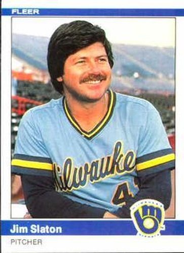 #214 Jim Slaton - Milwaukee Brewers - 1984 Fleer Baseball