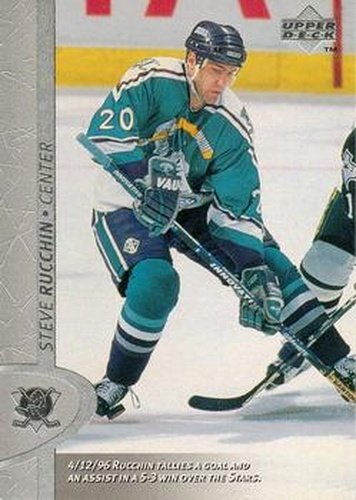 #214 Steve Rucchin - Anaheim Mighty Ducks - 1996-97 Upper Deck Hockey