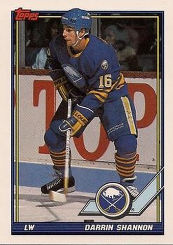 #214 Darrin Shannon - Buffalo Sabres - 1991-92 Topps Hockey