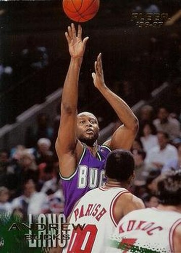 #214 Andrew Lang - Milwaukee Bucks - 1996-97 Fleer Basketball