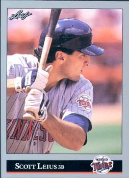 #214 Scott Leius - Minnesota Twins - 1992 Leaf Baseball