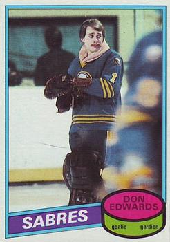 #215 Don Edwards - Buffalo Sabres - 1980-81 O-Pee-Chee Hockey