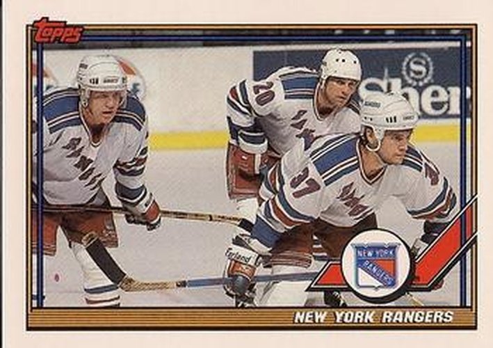 #215 New York Rangers - New York Rangers - 1991-92 Topps Hockey