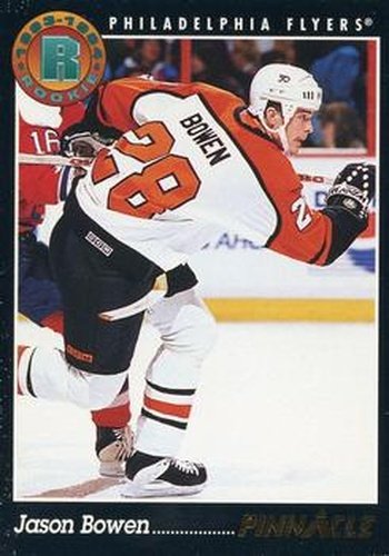 #215 Jason Bowen - Philadelphia Flyers - 1993-94 Pinnacle Hockey
